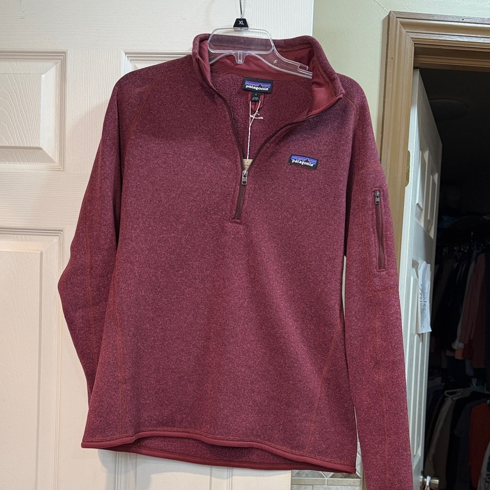 Patagonia Maroon Fleece Quarter-Zip New
